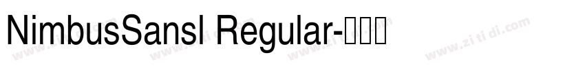 NimbusSansl Regular字体转换